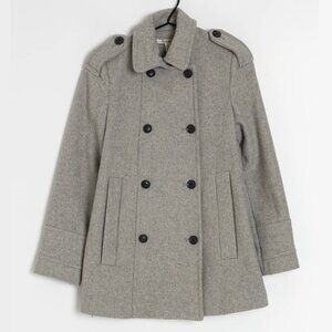Zara Double-Breasted Wool Swing Coat